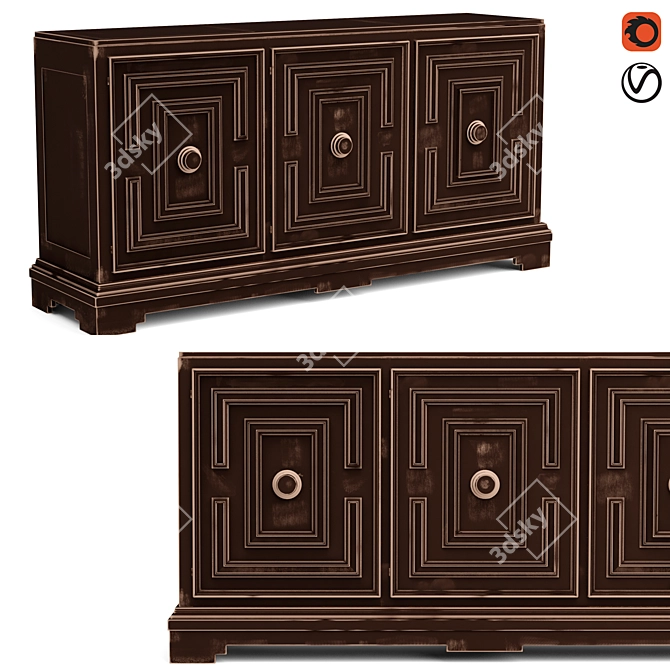 Modern L'Origine Aeris Sideboard: Sleek Design, Ample Storage 3D model image 1