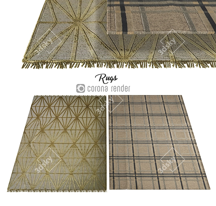 Luxury Velvet Carpets 3D model image 1