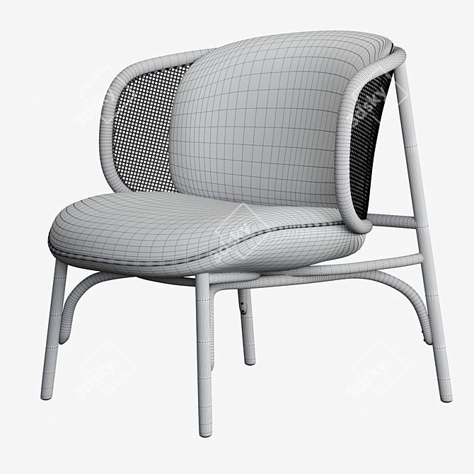 Suzenne Thonet Vienna Armchair: Elegant and Timeless Design 3D model image 5