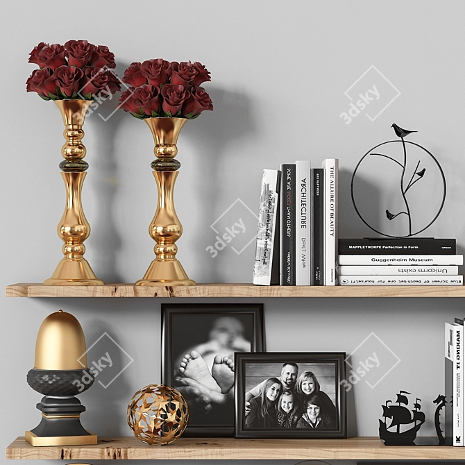  Sleek 2015 Shelves: Stylish & Functional 3D model image 2