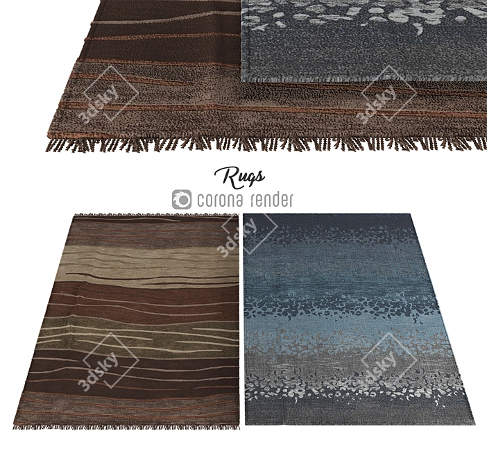 Elegant Rugs: 280 336 Polys 3D model image 1