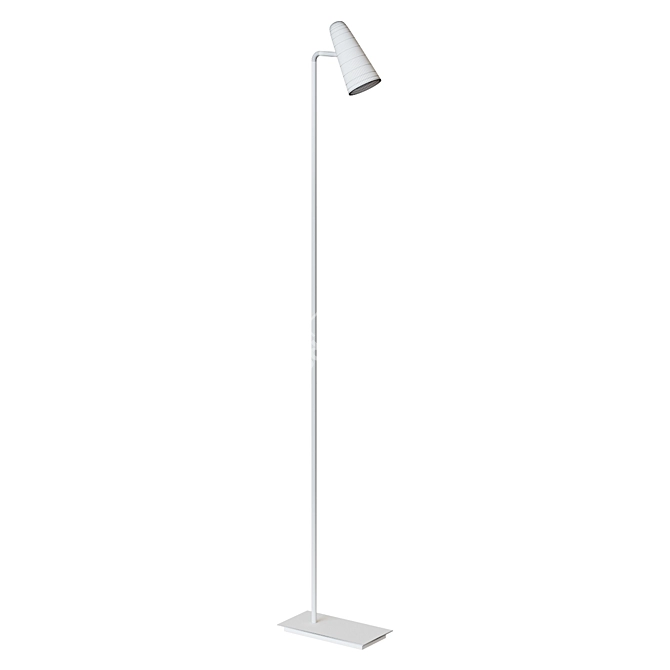 Elegant Floor Lamp in Black 3D model image 2