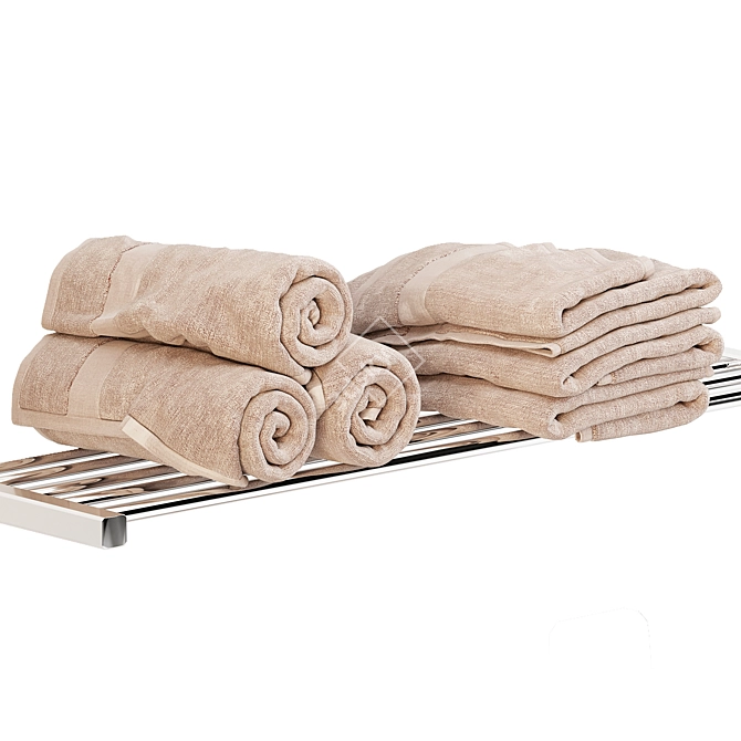 Luxury Bath Towel Set 3D model image 3