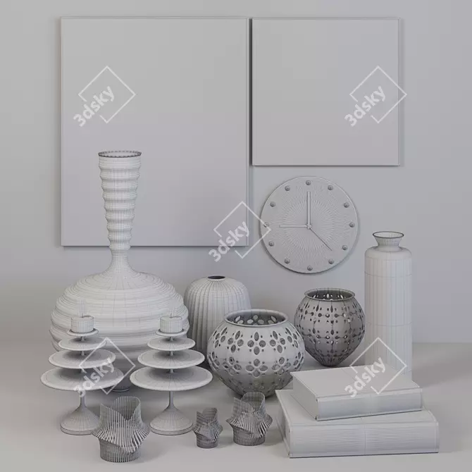 Elegant Decor Set 3D model image 2