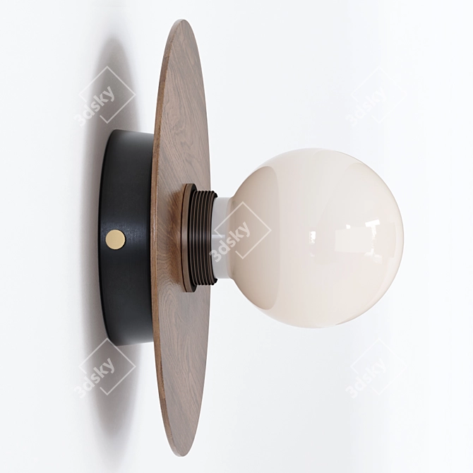 Arc Brass Wall Sconce: Bold Eye-level Statement 3D model image 3