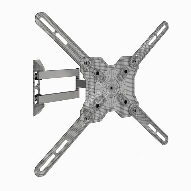 Universal Steel TV Bracket 3D model image 2