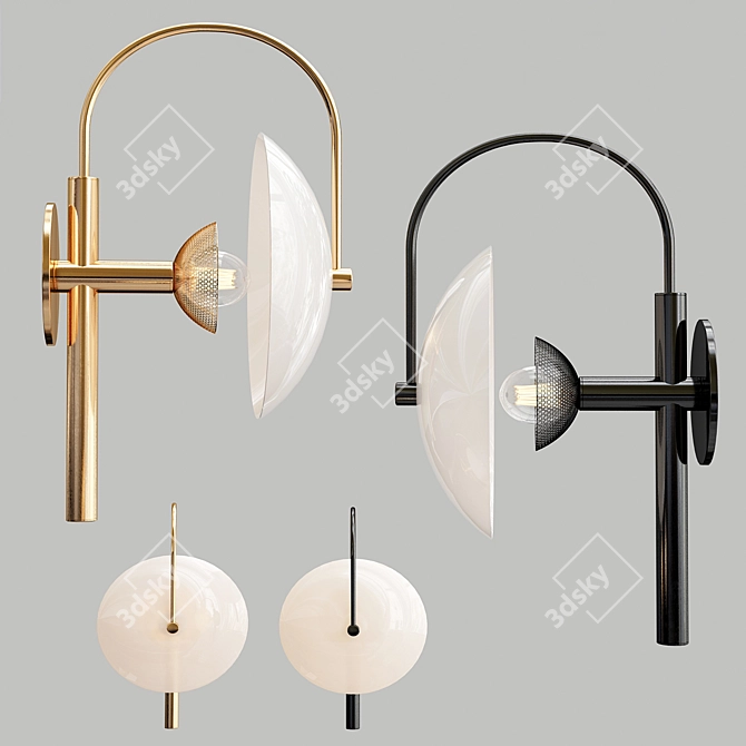 Elegant Illumination: Aperture Sconce 3D model image 1