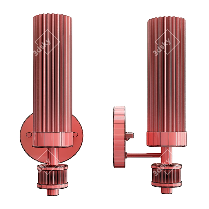 Elegant 2673-1W Wall Sconce 3D model image 2