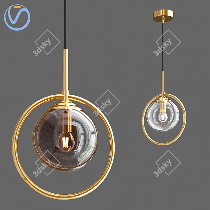 Elegant Sphere Chandelier 3D model image 1