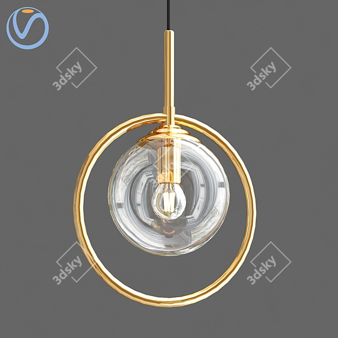 Elegant Sphere Chandelier 3D model image 2