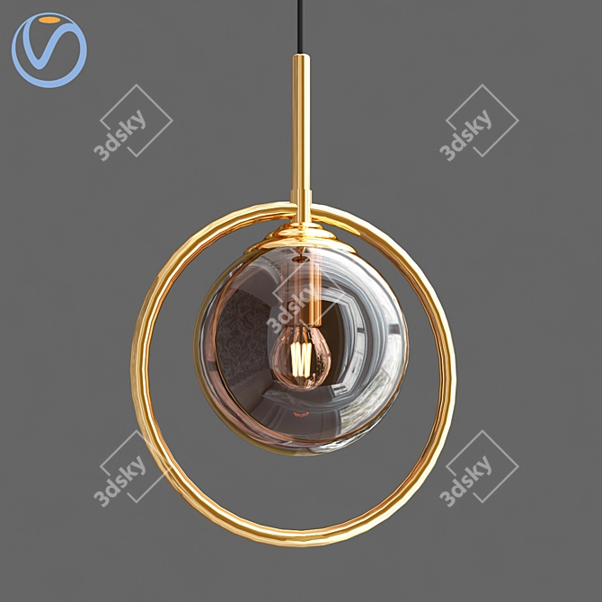 Elegant Sphere Chandelier 3D model image 3