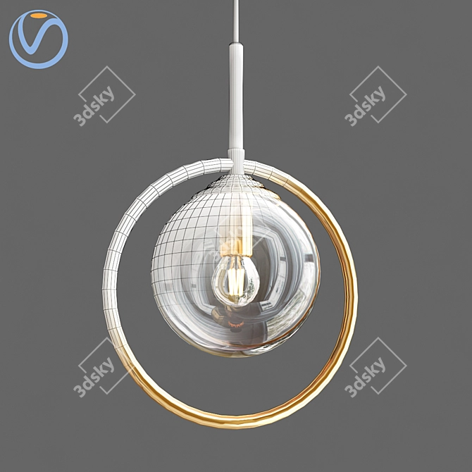 Elegant Sphere Chandelier 3D model image 4