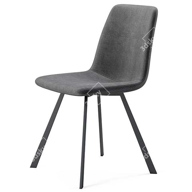 Modern Delta Side Chair for Contract Furniture 3D model image 4