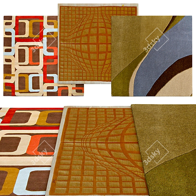 Square Rugs Collection | Various Sizes 3D model image 1