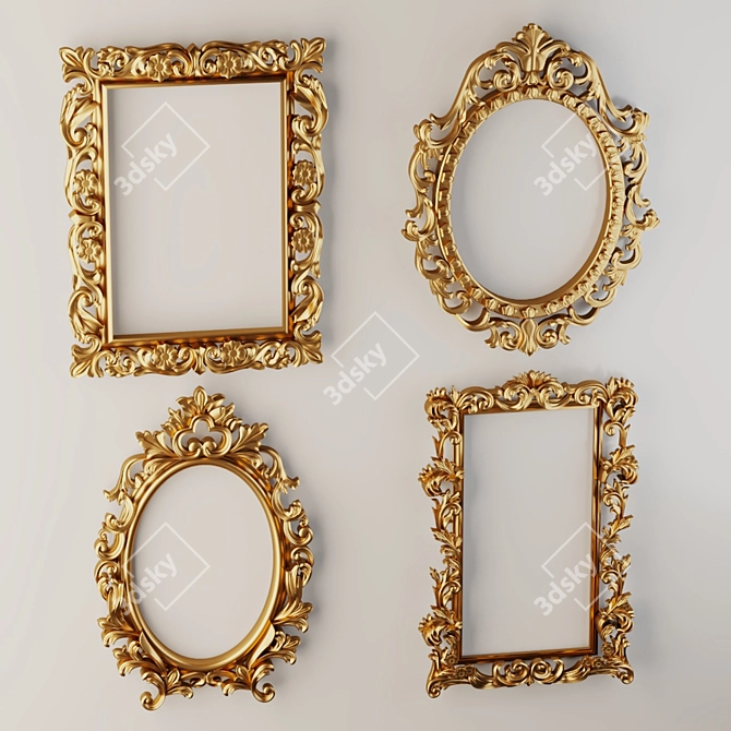 Deluxe Decorative Frame Set 3D model image 2