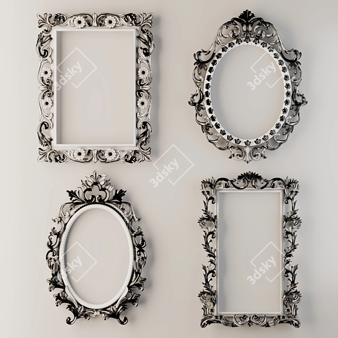 Deluxe Decorative Frame Set 3D model image 3