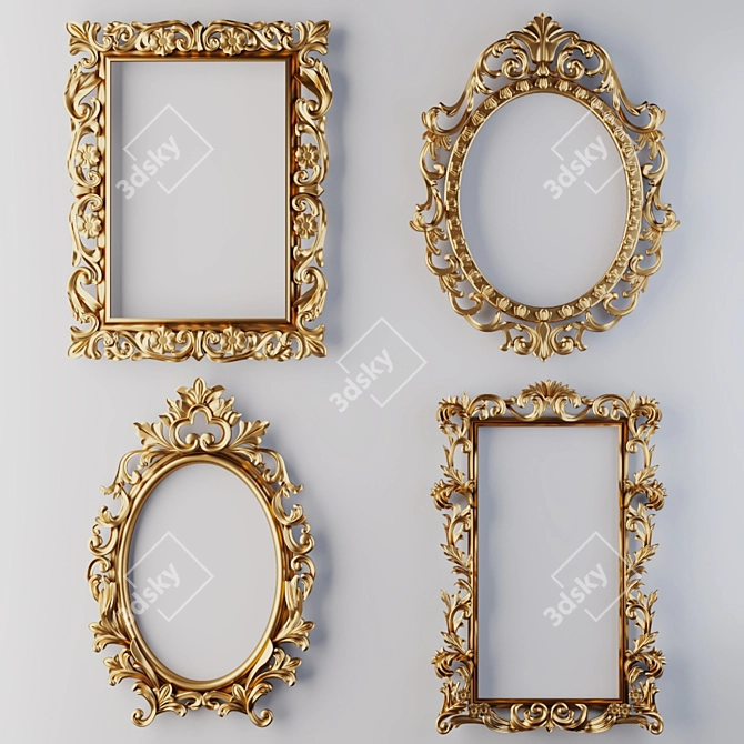 Deluxe Decorative Frame Set 3D model image 6