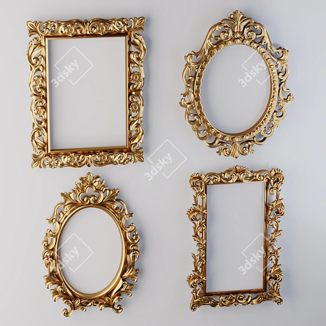 Deluxe Decorative Frame Set 3D model image 7