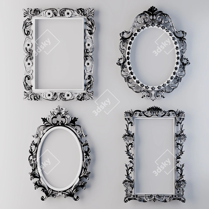 Deluxe Decorative Frame Set 3D model image 8