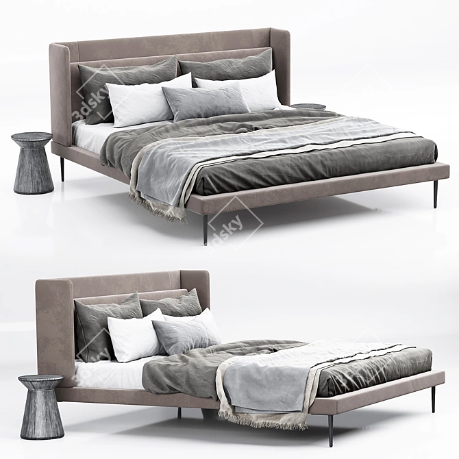 Elegant BoConcept Austin Bed 3D model image 1