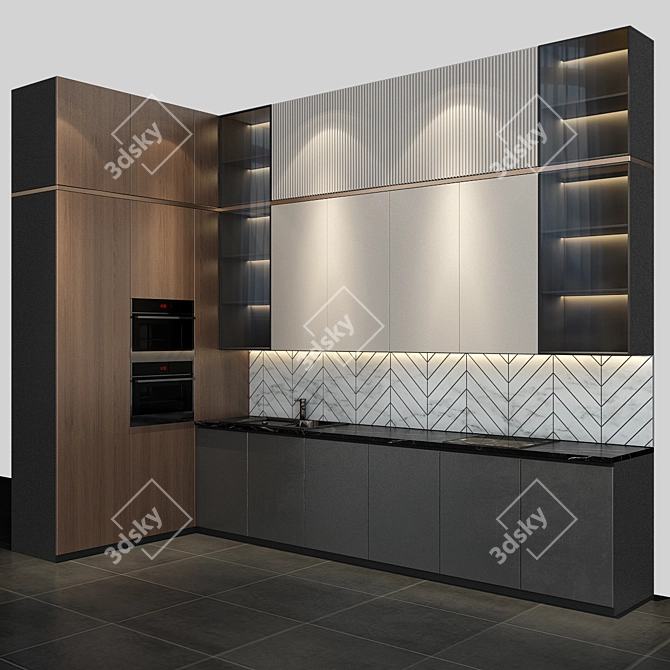 Essential Kitchen Set 55 3D model image 2