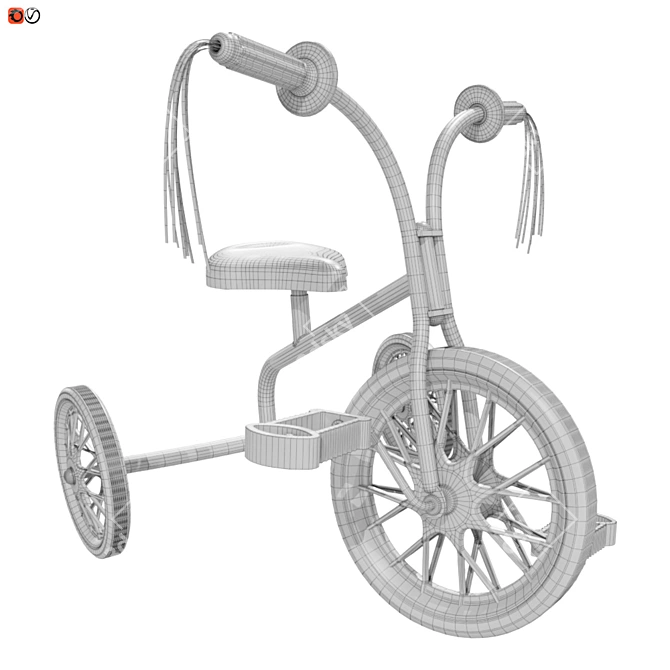 Kids' Trike: Fun on 3 Wheels! 3D model image 2