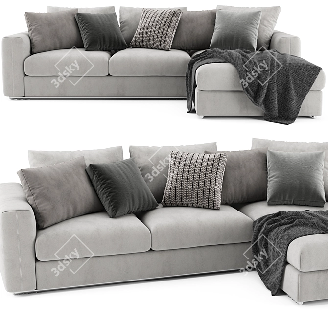 Flexform Asolo Modern Sectional Sofa 3D model image 1