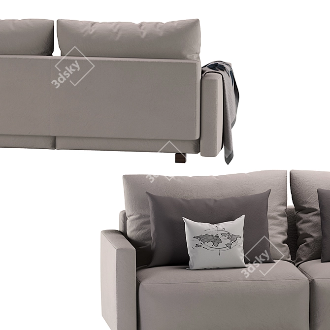 Gimmarp 3-Seater Sofa: Comfort in Rudorna Brown 3D model image 3