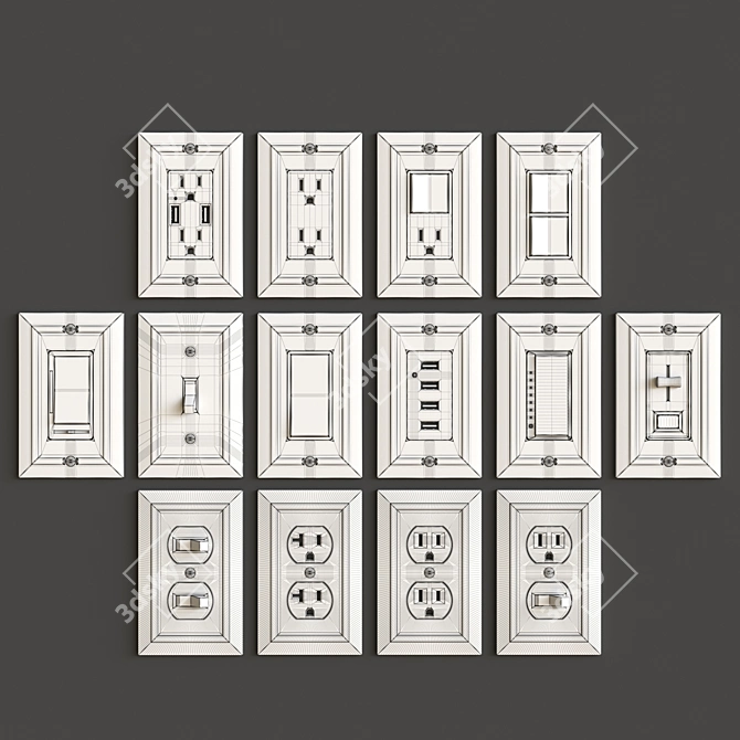 Franklin Brass US Wall Plates 3D model image 5