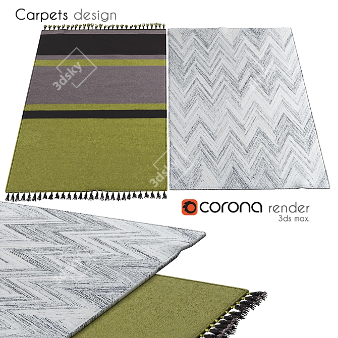 Luxury Collection: Elegant Carpets 3D model image 1