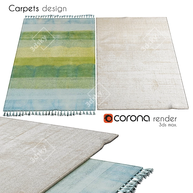 Soft & Stylish Carpets | 444 568 Polys 3D model image 1