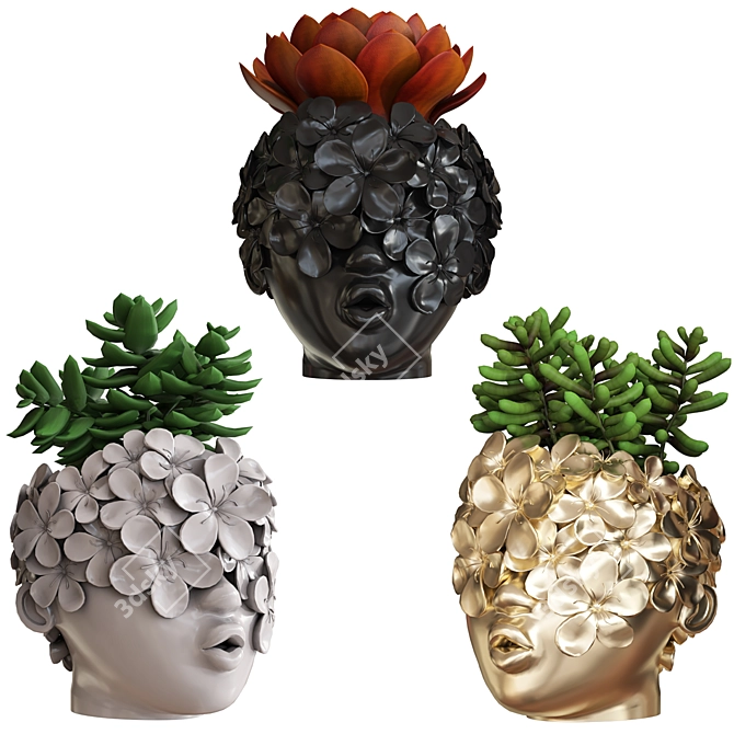 Customizable 3D Bouquet Set 3D model image 1