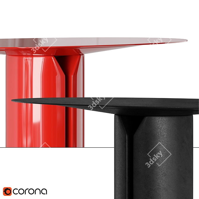 Sleek Oval Table by MDF Italia 3D model image 2