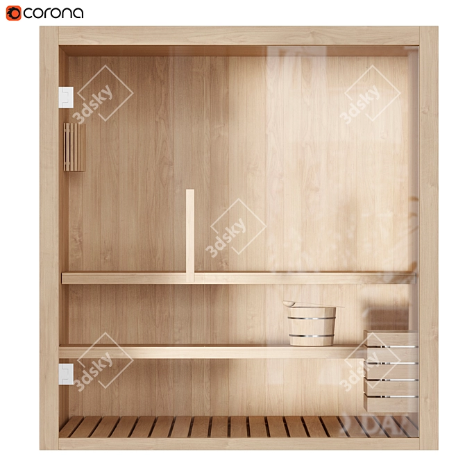 Elegant Gruppo Geromin KYRA Sauna 3D model image 1