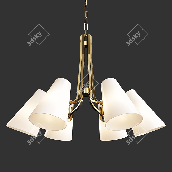 Elegant Patten Chandelier 3D model image 1