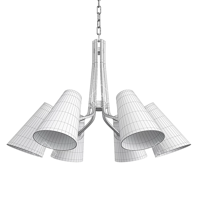 Elegant Patten Chandelier 3D model image 2