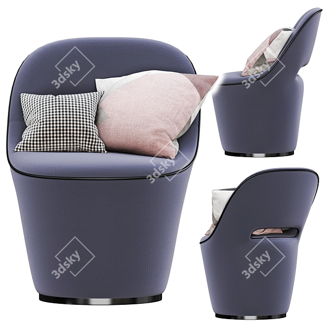 Elegant Eddy Accent Chair: Contemporary Style Statement 3D model image 3