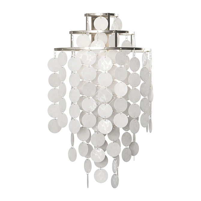 Modern Pearl Wall Lamp - Fun 1WM 3D model image 3