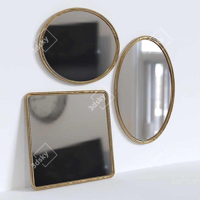 Metal Frame Mirror, Zara Home 3D model image 3