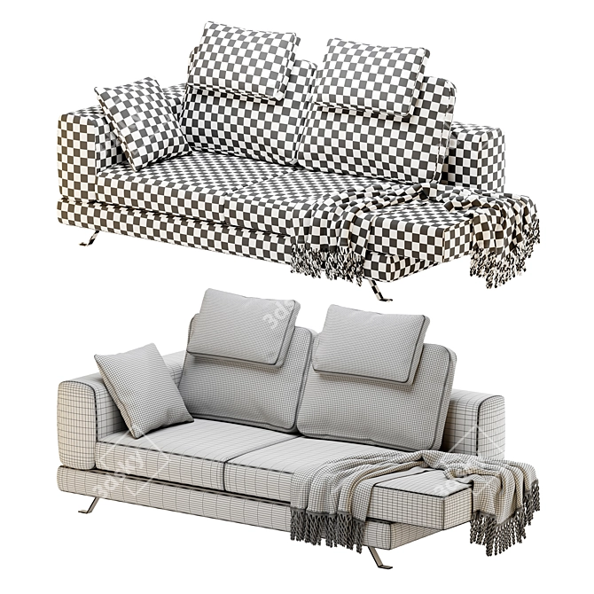 Title: Atlantic Bedding - Luxury Sofa for Elegant Living 3D model image 3