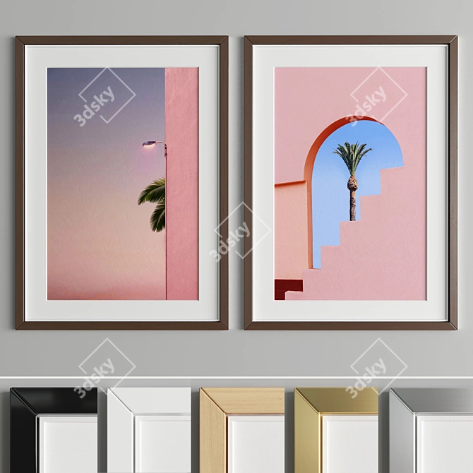 Elegant Art Frame A86: 2 Frames, 50x70cm 3D model image 3