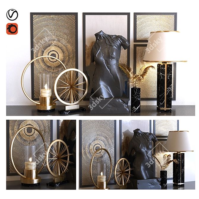 Elegant Decor Set 2015 3D model image 1