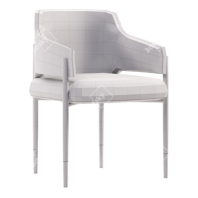Sophisticated Dining Chair 3D model image 3