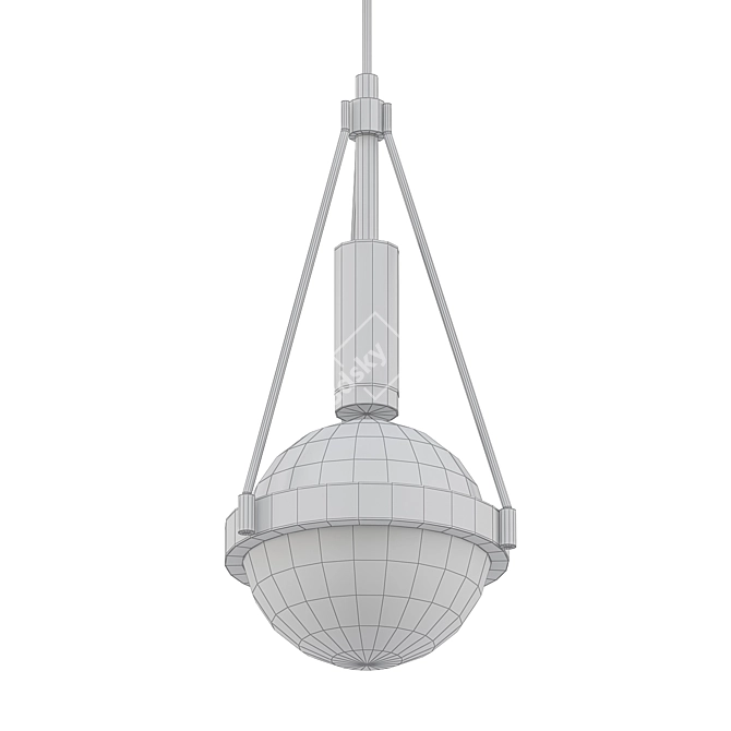 Dandelion Glass Pendant Light 3D model image 2