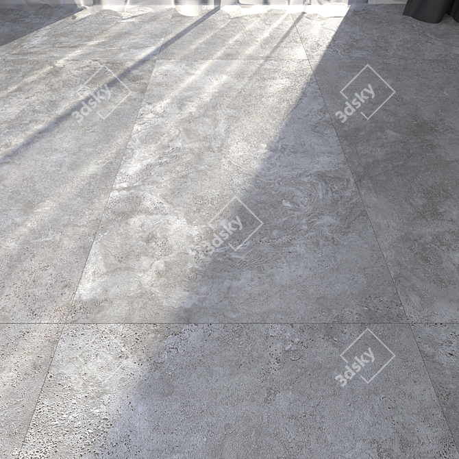 Navona Gray Cross Floor Tile 3D model image 1