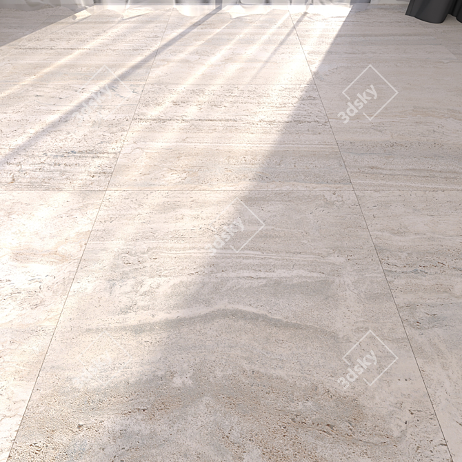 Navona Bone Vein 60x60: Elegant and Versatile Floor Solution 3D model image 1