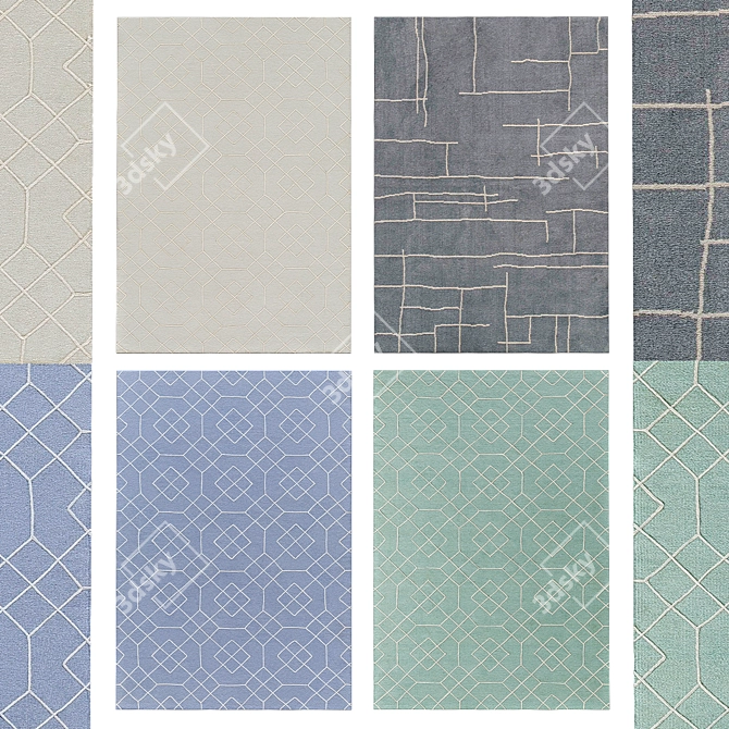 Archive-Inspired Rug Collection 3D model image 1