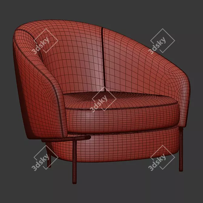 Luxe Lloyd Sofa Set - Timeless Elegance 3D model image 5