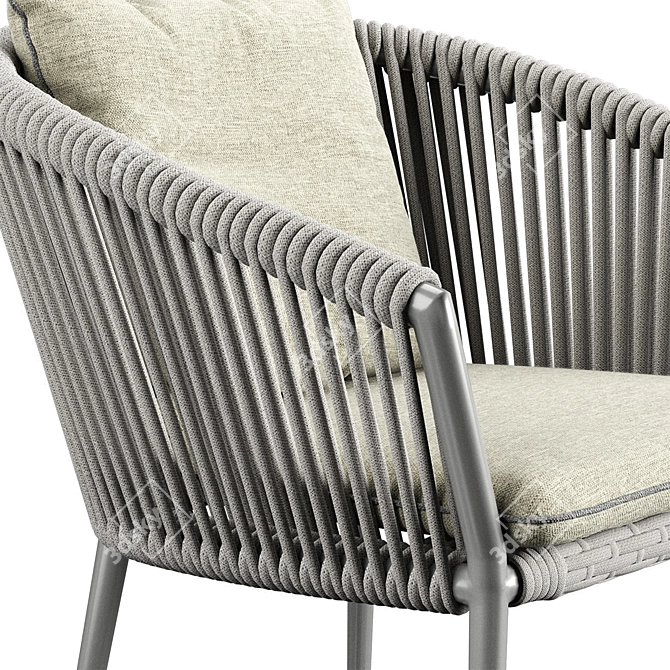 Elegant Gray Muse Dining Chair 3D model image 4