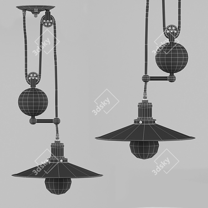 Minsk Pendant, Black - Leroy Merlin 3D model image 2